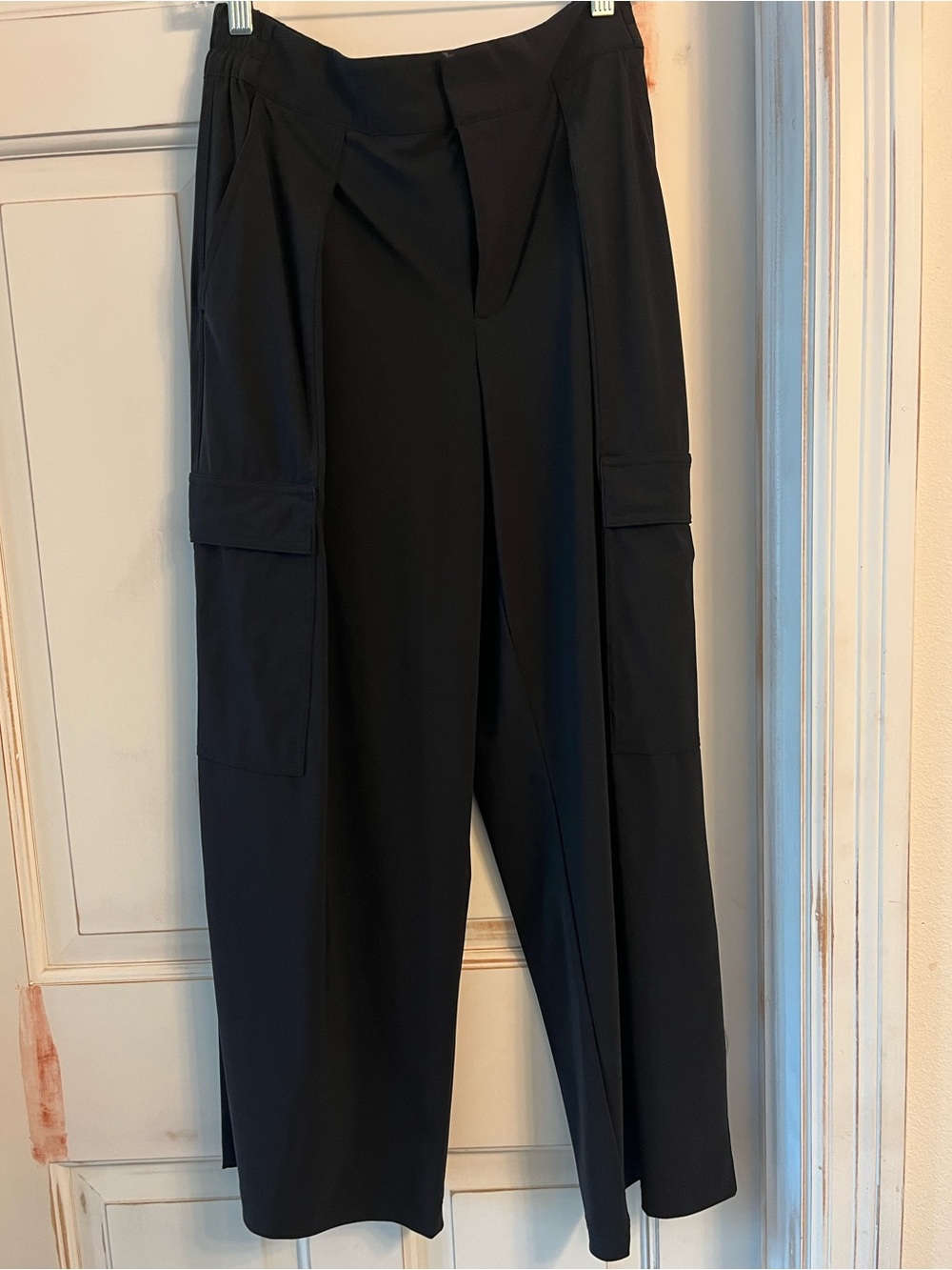 Athleta Petite Black Boot-Cut Cargo Trousers